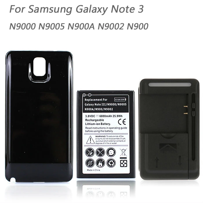 Аккумулятор высокой емкости для телефона Samsung Galaxy Note 3 N9000 N9005 N900A N9002 N900 6800 мАч