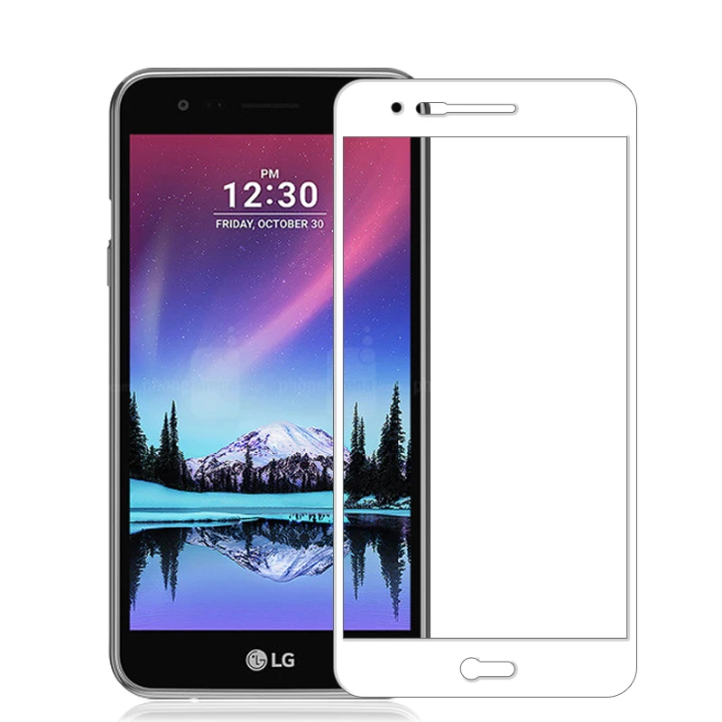3D Защита экрана для LG K10 2017 Полное покрытие взрывозащищенное Закаленное стекло
