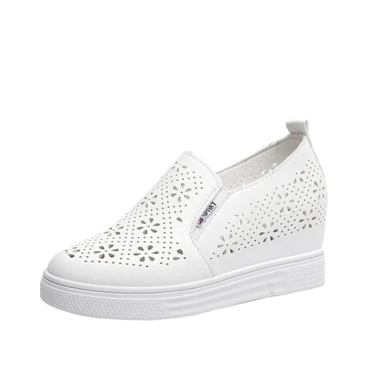 Женские Дышащие лоферы на плоской платформе повседневная легкая прогулочная