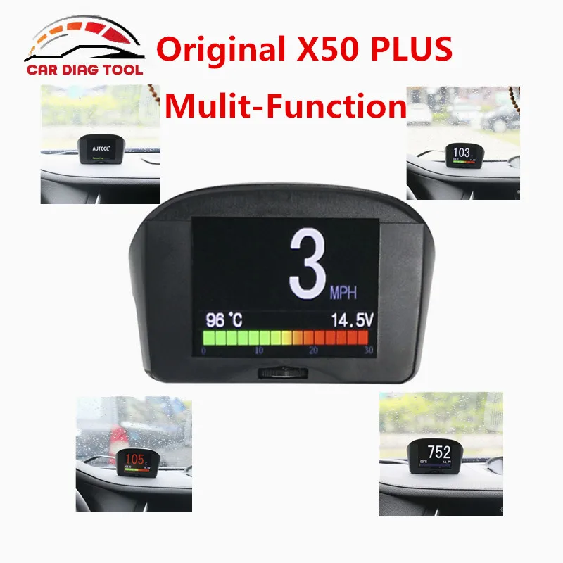 100% Original AUTOOL X50 PLUS OBD2 HUD Smart Digital & Early Alarm 2.4'' Fault Code Multi-Function Free Shipping | Автомобили и