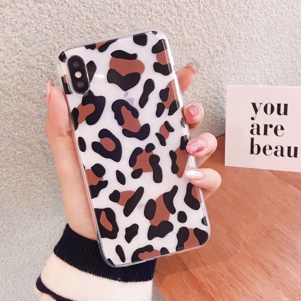 Чехол MYSUN для iPhone XS XR Max X 8 7 6 6S Plus с леопардовым принтом мягкий ТПУ модный