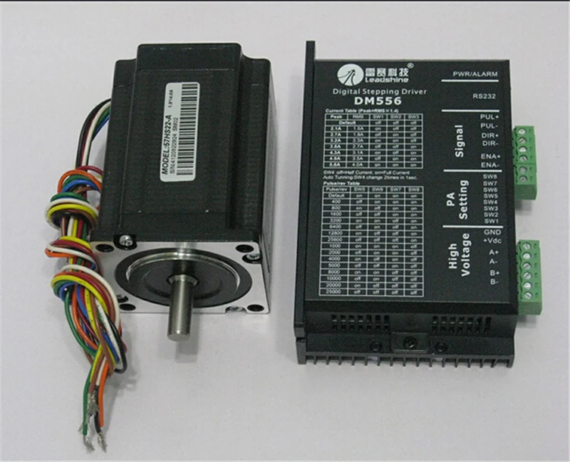 Leadshine одиночный вал NEMA23 57 мм 314ozin 2.2NM 18 50VDC 2 фазный недорогой CNC шаговый двигатель