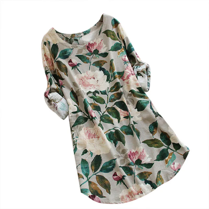 2018 Новый Для женщин Свободные Цветочный принт платье дамы мини-платье Летняя