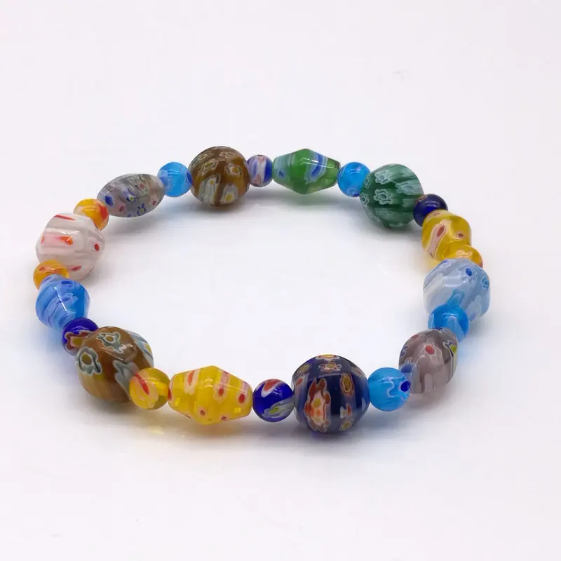 3 шт модные тысячи цветов стеклянные бусины композитный браслет DIY ручной работы
