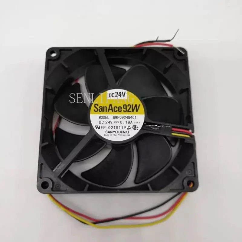 

Free shipping 9WP0924G401 DC 24V 0.19A 90x90x25mm 3-wire Server Cooler Fan