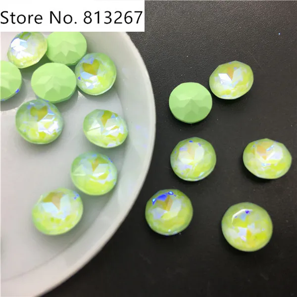 peridot mocha ab Новое поступление крошечные мокко AB Цвет K9 кристалл круглый Baoshihua Стразы 6 мм 8 мм плоский верх стекло кристалл Pointback причудливый Камень - Цвет: peridot mocha ab