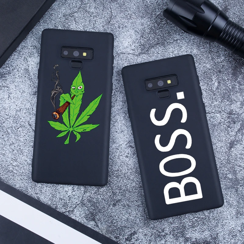 TPU Pattern Silicone Case For Samsung Galaxy Note 9 S7 Edge S8 S9 Plus A7 A5 J5 J7 2017 A8 A6 2018 Black Matte Phone Covers |