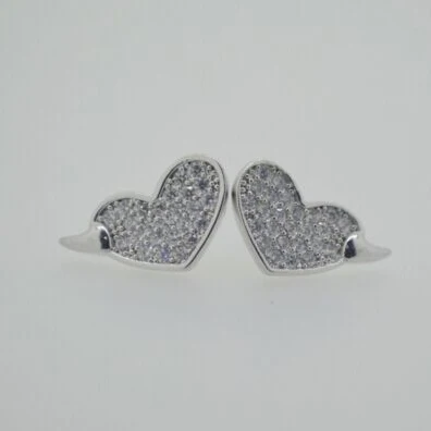 Микро проложить сердце Крылья ангела циркон ювелирные изделия золотые серьги |