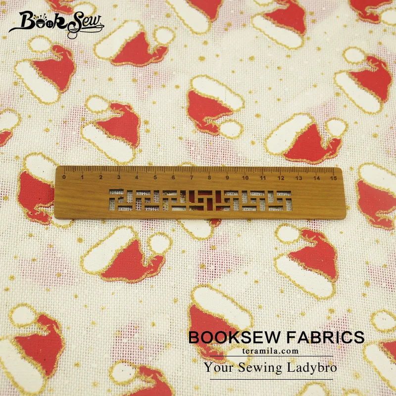 Booksew Лен Ткань 8 шт./лот 45 см x 50 см нарезанные Комплект Новогодние товары Стиль Жир квартал для Вышивание Украшение Craft сумка кукла чулок