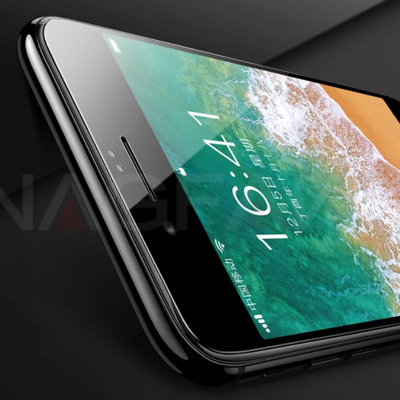 NAGFAK Защитное стекло для iPhone 6 6S Plus, закаленное защитное стекло 5D с закругленными краями для iPhone 8 7 Plus 8, пленка