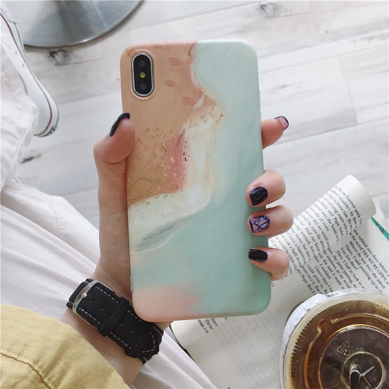 Масляная Живопись Море волна пляж чехол для телефона iphone XS MAX XR 6 6s 7 8plus Модный