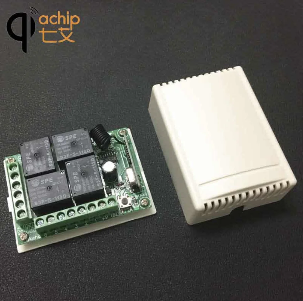 433 МГц Универсальный беспроводной пульт дистанционного управления DC 12 В 4CH