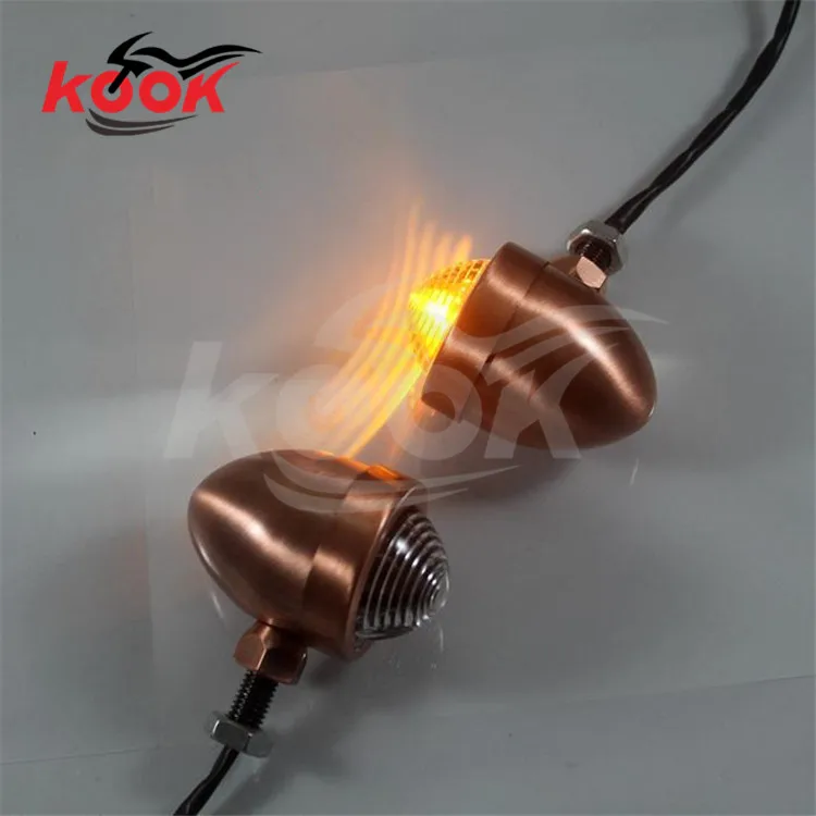 В наличии 3 цвета линзы в стиле ретро Бронзовый Цвет Пуля Сигнал поворота для