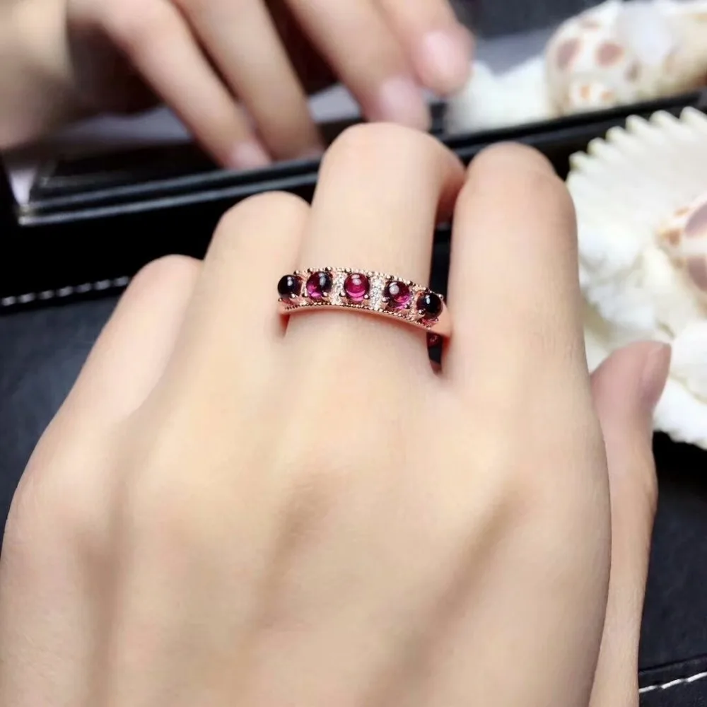 Женское кольцо с гранатом SHILOVEM свадебное ювелирное изделие из настоящего
