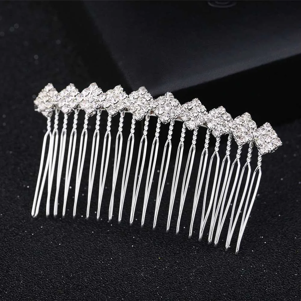 10--8cmx4cm TREAZY Мода цветок лист свадебные гребни для волос для женщин Стразы Жемчуг Свадебные аксессуары волос невесты головной убор подарки - Окраска металла: 10--8cmx4cm