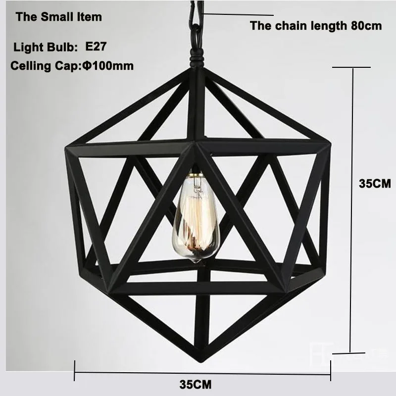 Подвесные светильники в стиле Лофт RH с геометрическим оттенком винтажный