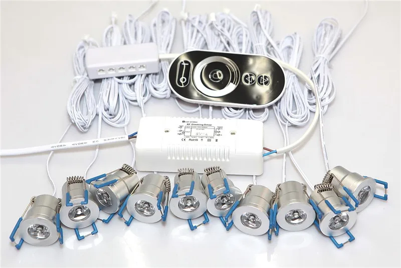 10 шт./компл. с регулируемой яркостью 3 Вт Мини светодиодный светильник для шкафа