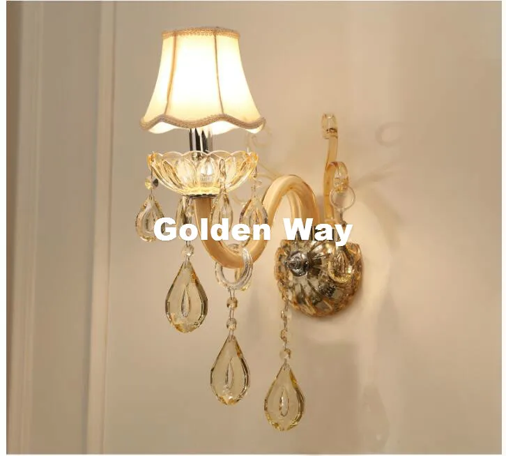 Европейский современный светодиодный кристаллический настенный светильник