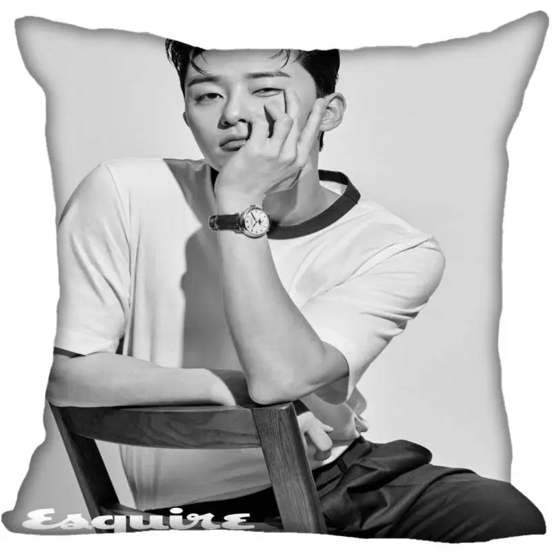 10 Заказ Kpop парк Seo Jun печатных квадратный шелк наволочки 40x40 см, 35x35 см одна сторона атласная Наволочка логотип - Цвет: 10