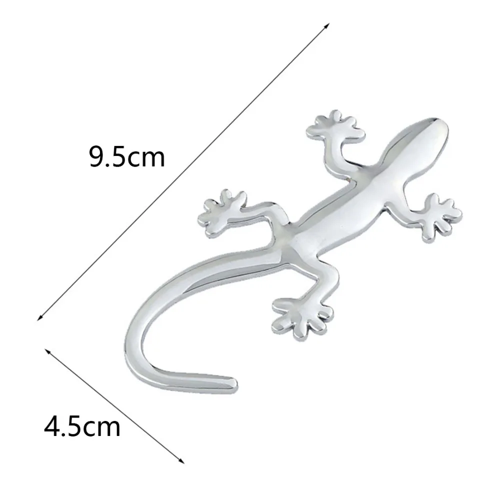 1Pcs 3D Silver Lizard Gecko Badge Emblem Sticker Car Decal Personality motor car modification For All | Автомобили и мотоциклы
