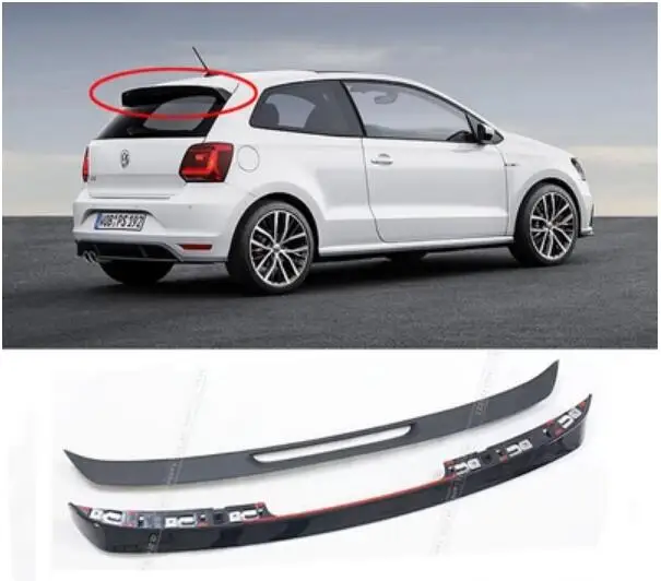 Черный спойлер из АБС пластика для заднего крыла автомобиля багажника Volkswagen VW POLO