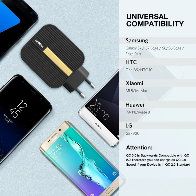 MOXOM Quick Charge 3,0 быстрое USB зарядное устройство 28 Вт зарядное устройство для мобильного телефона для iPhone samsung Xiaomi Tablet 4 порта для рабочего стола EU UK Plug