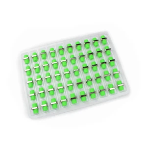 50 шт. высококачественный однорежимный симплексный волоконно-оптический адаптер FC зеленая шляпа фланец адаптер