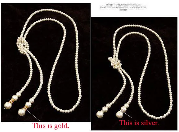 FUNIQUE длинное ожерелье с кисточками подвески имитация жемчуга пляжное макси