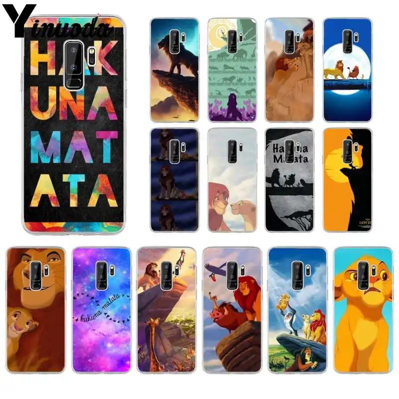 Yinuoda Hakuna Matata Lion King прозрачный мягкий чехол для телефона samsung galaxy S9 plus S7 edge S6