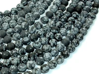 sell 1 strands dull polished snowflake obsidian matte stone bead 6mm 8mm 10mm 12mm matte gem stone loose beads frosted beads