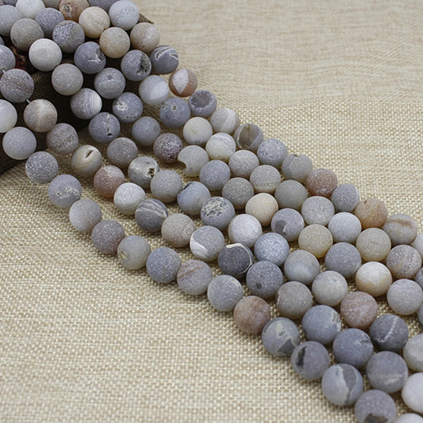 

Weathered Grey Agates Round Beads Natural Stone Beads Pick Size 8/10/12/14mm Beads For Jewelry Making Bracelet Necklace Beads
