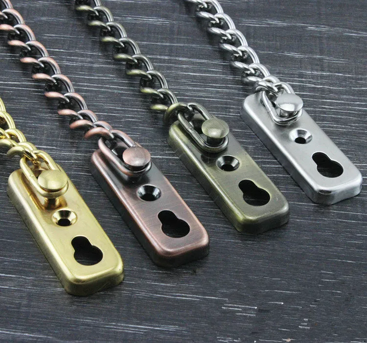 

1PCS/LOT YT1093B Plating Red Bronze Color Stainless Steel Anti-Stealing-Link Door Chain Hotlink Protection Contain screws