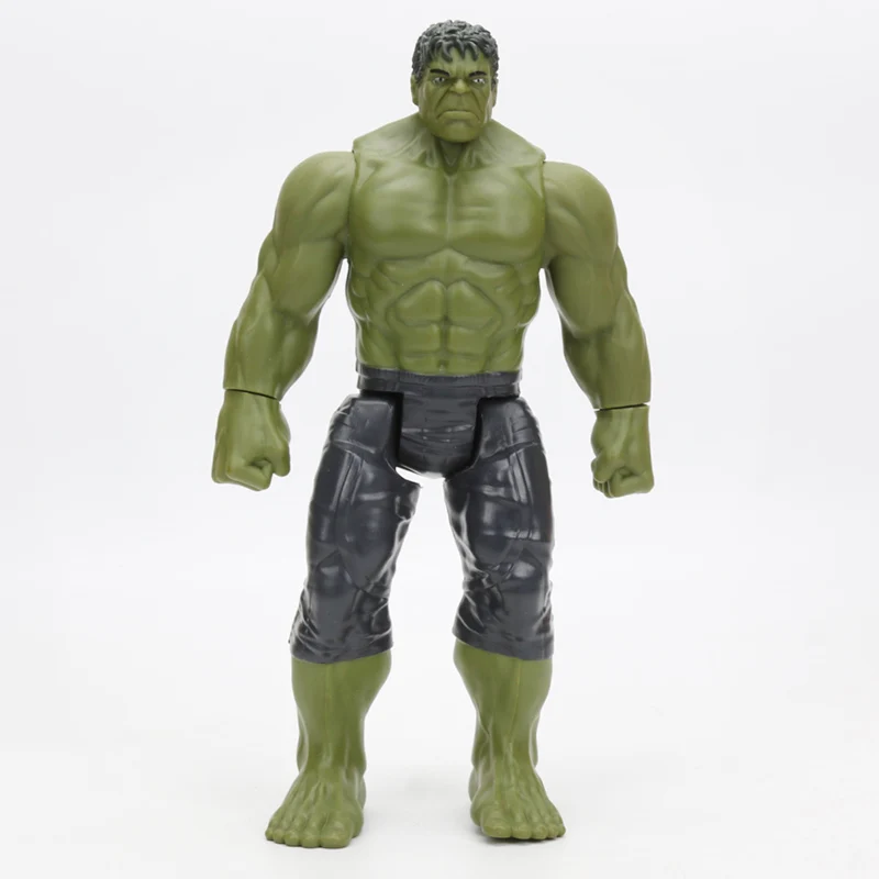 hulk bag Мстители эндгейм фигурка игрушка Супер Герои Капитан Америка Железный человек Человек-паук Халк Тор Росомаха танос ПВХ фигурка игрушка 30 см - Цвет: hulk bag