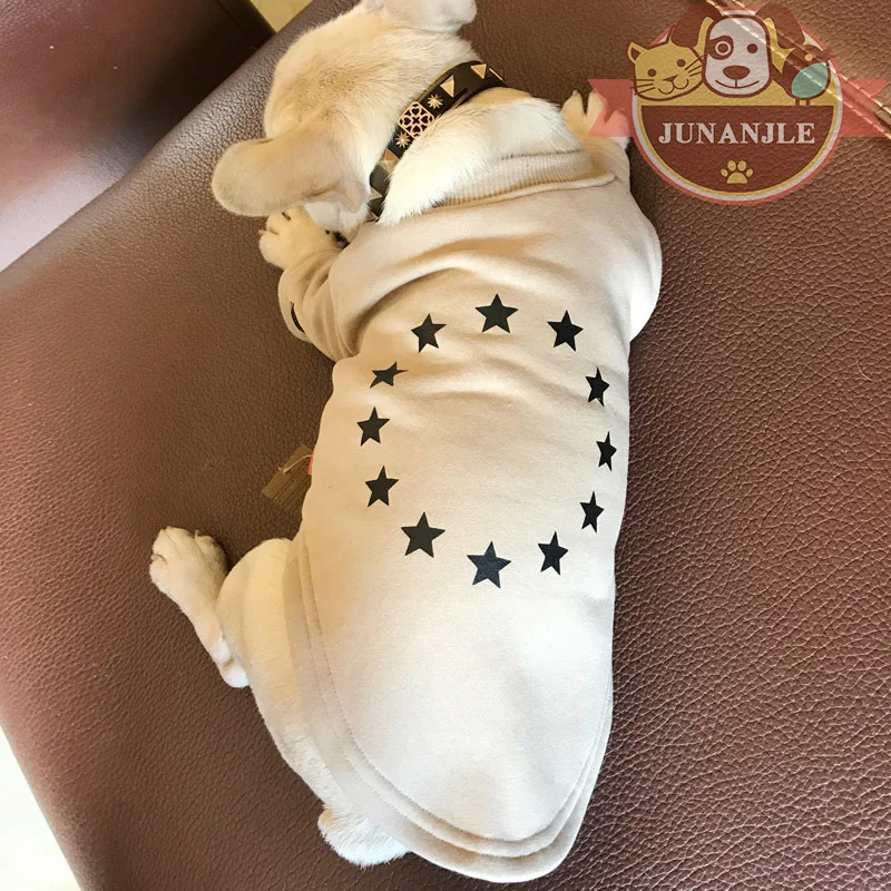 Весенне летняя повседневная одежда для собак свитшоты с принтом звезды щенков