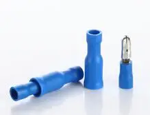 20 шт. синий цилиндрический мужской и женский проводной соединитель обжимные
