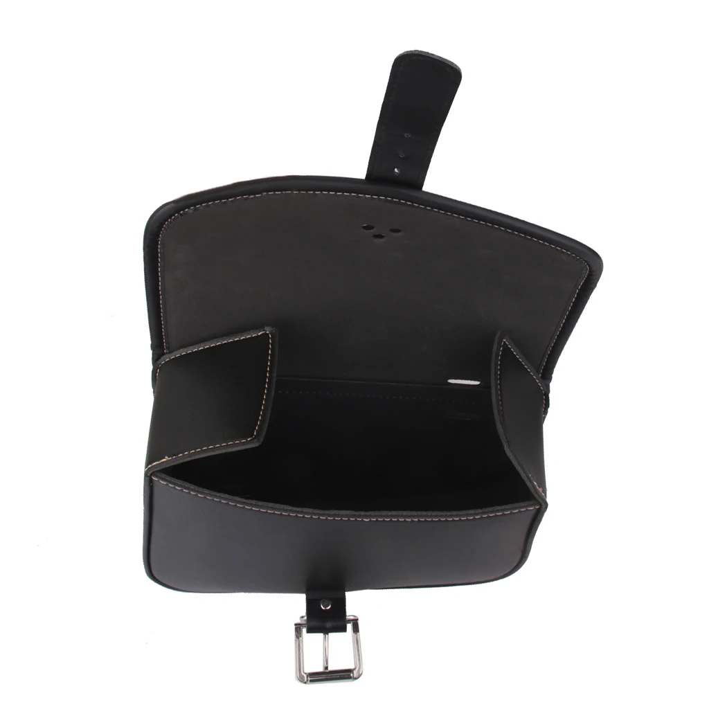 Черная мотоциклетная кожаная сумка для хранения инструментов черный чехол