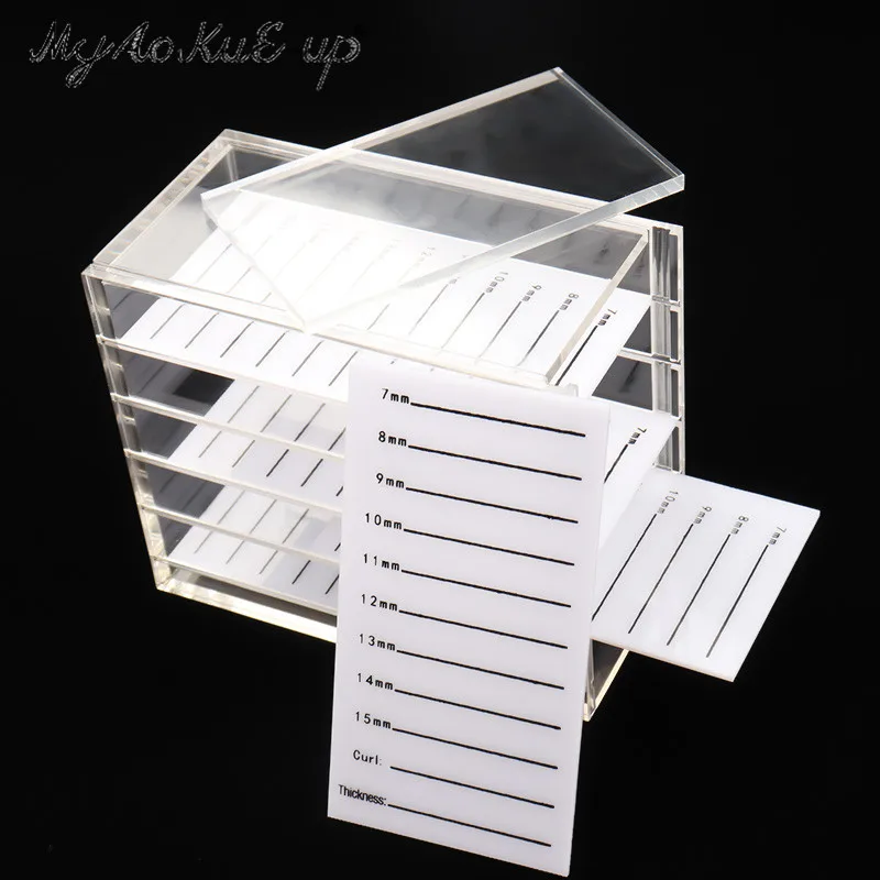 

False Eyelashes Storage Box 5 Layers Acrylic Pallet Lash Holder For Eyelash Extension Individual lash Volume Display Stand Tools