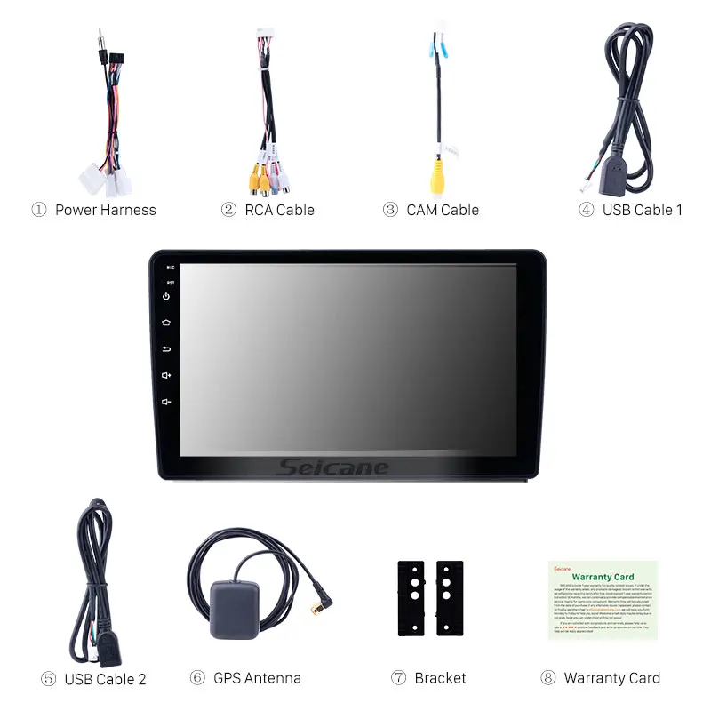 Seicane 9 &quot2DIN Android 8 1 Автомобильный плеер для Toyota Vios 2012 авто стерео радио GPS навигация