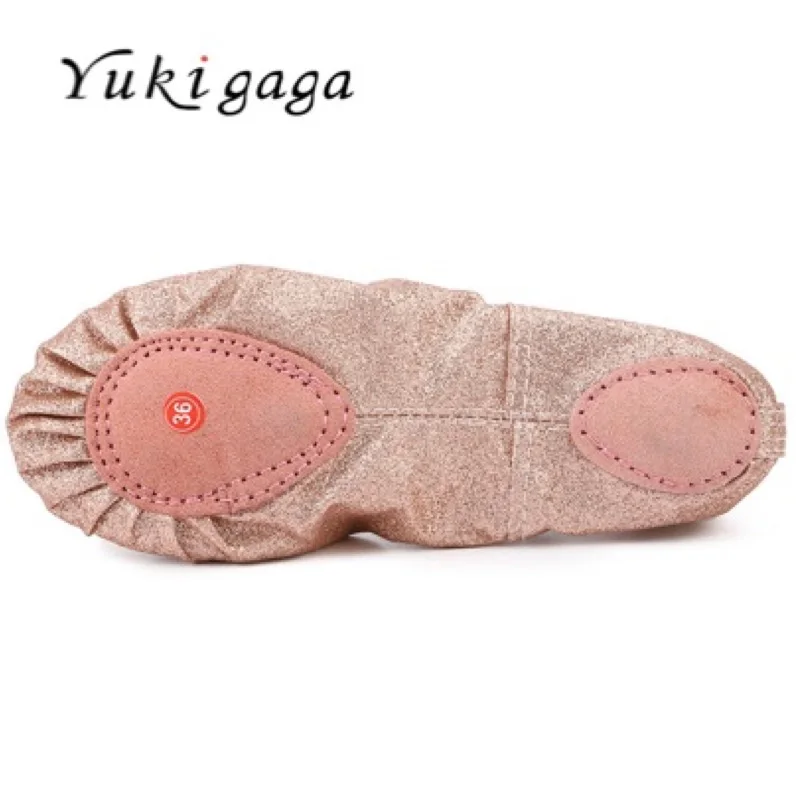 Yukigaga/Новое поступление; Высококачественная детская обувь для девочек; бальные туфли для танго, латинских танцев, сальсы; серебристые, золотые туфли с блестками на низком каблуке; a17c