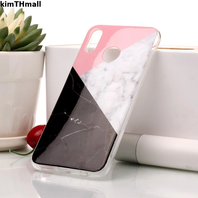 Чехол для Huawei P20 lite задняя крышка / Nova 3e чехол в мраморном стиле прозрачный