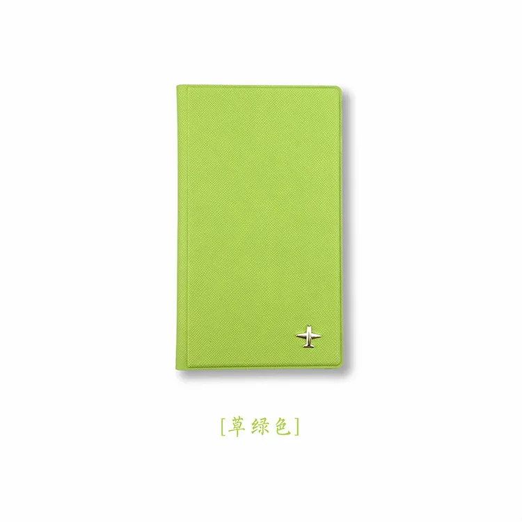 Travel Business Solid Pu Checkbook Long Passport Cover Men Credit Card Holder Case Driver License Tickets Wallet Coin Bag - Цвет: green