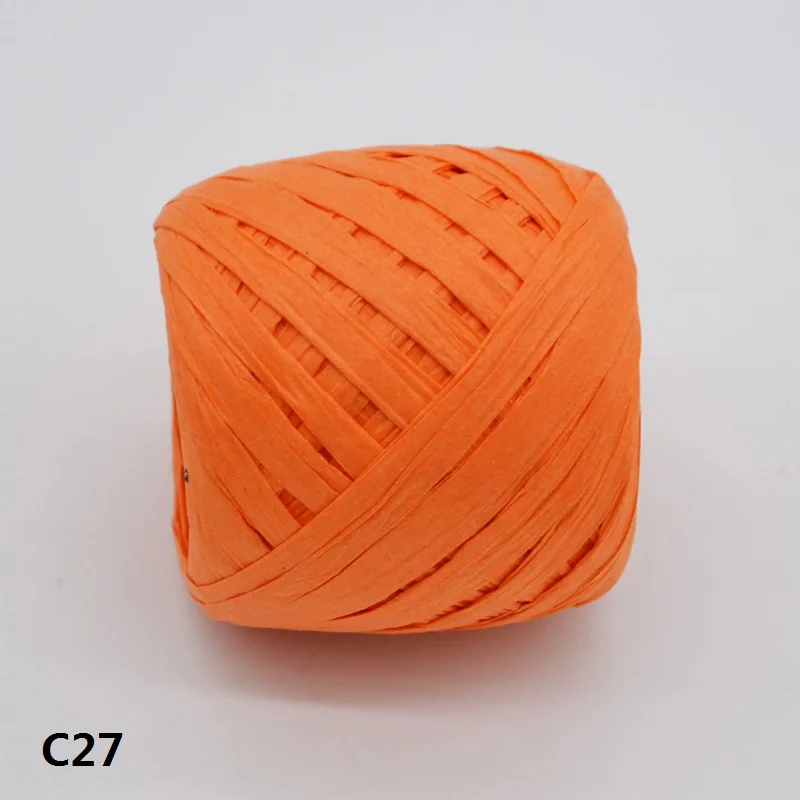 C27 1 шт. 20 м/рулон DIY рафия ленточный шнур веревка для упаковки ладони бумажный канат Подарочная коробка Упаковка Свадебные украшения для вечеринки Cinta Rafia 6Z - Цвет: C27