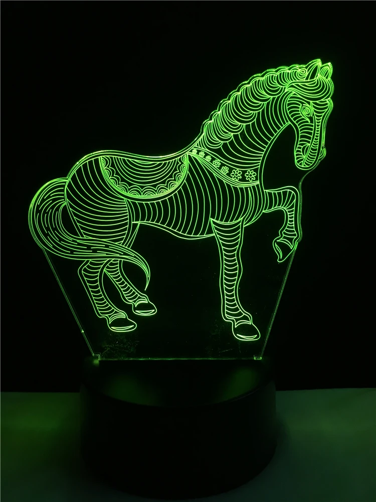 GAOPIN творческий животное лошадь в форме 3D лампа светильник светодиодный USB