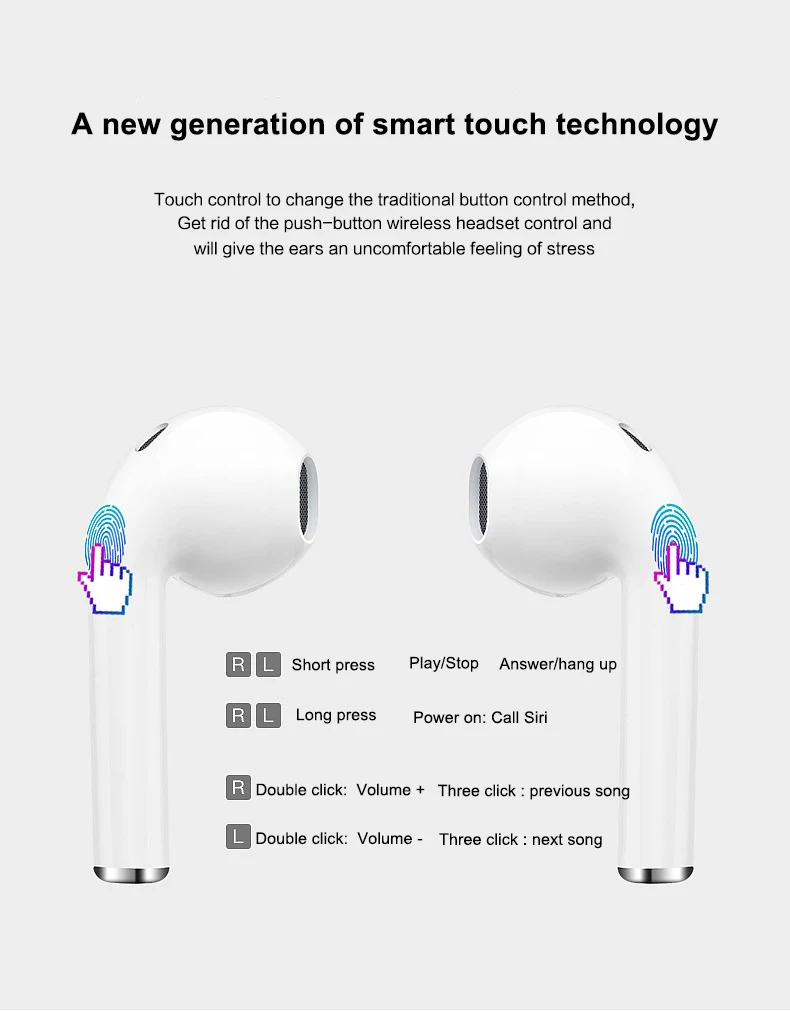 Наушники Air Plus Bluetooth 5 0 TWS беспроводные наушники Blutooth спортивные с громкой связью