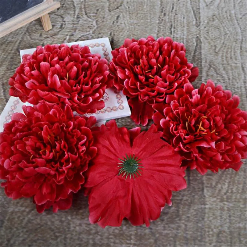100pcs Artificial Peony Flower Heads 6.69&quot Simulated Flowers for Wedding Christmas Party Decoration DIY Jewlery | Дом и сад