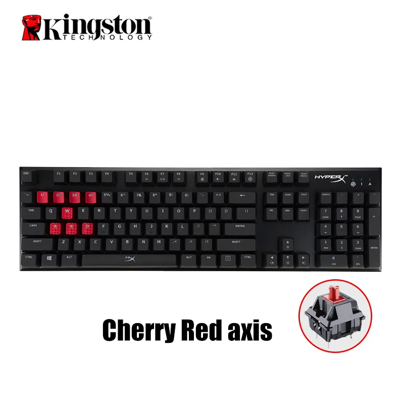 Kingston HyperX сплав FPS электронная спортивная игра механическая клавиатура вишневая ось красная ось распредвала USB Проводная клавиатура с подсветкой