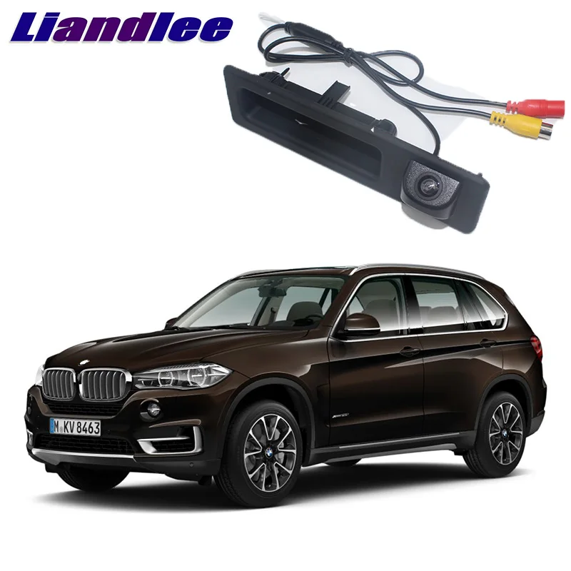LiandLee Автомобильная камера заднего вида с ручкой багажника для BMW X5 F15 2013 ~ 2018|trunk