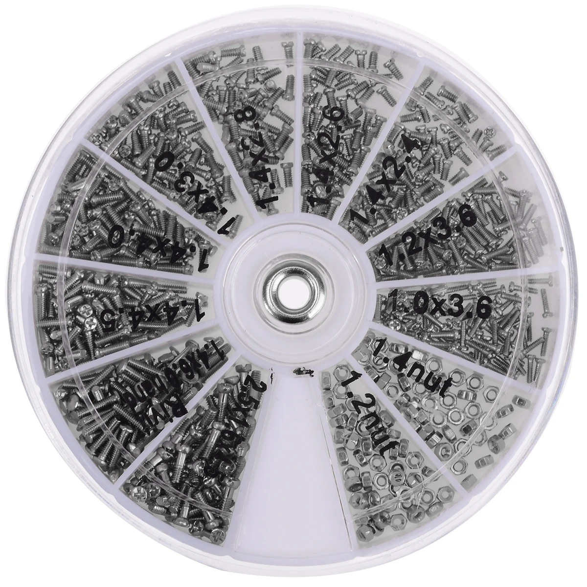 600 шт./кор. маленькие шестигранные шурупы гайки набор из нержавеющей стали 12 видов