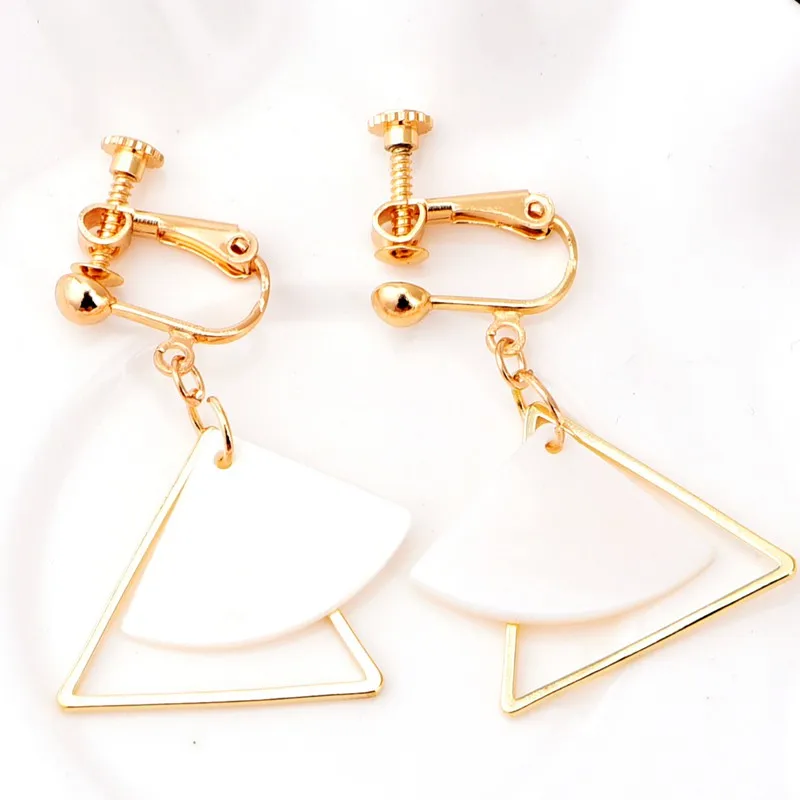 Модные естественные ракушки кулон металлическая полоса зажим винт без отверстия