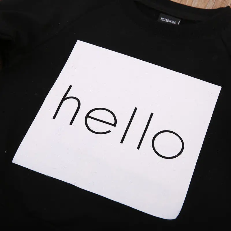 Футболка для маленьких мальчиков и девочек Детский костюм серый черный цвета